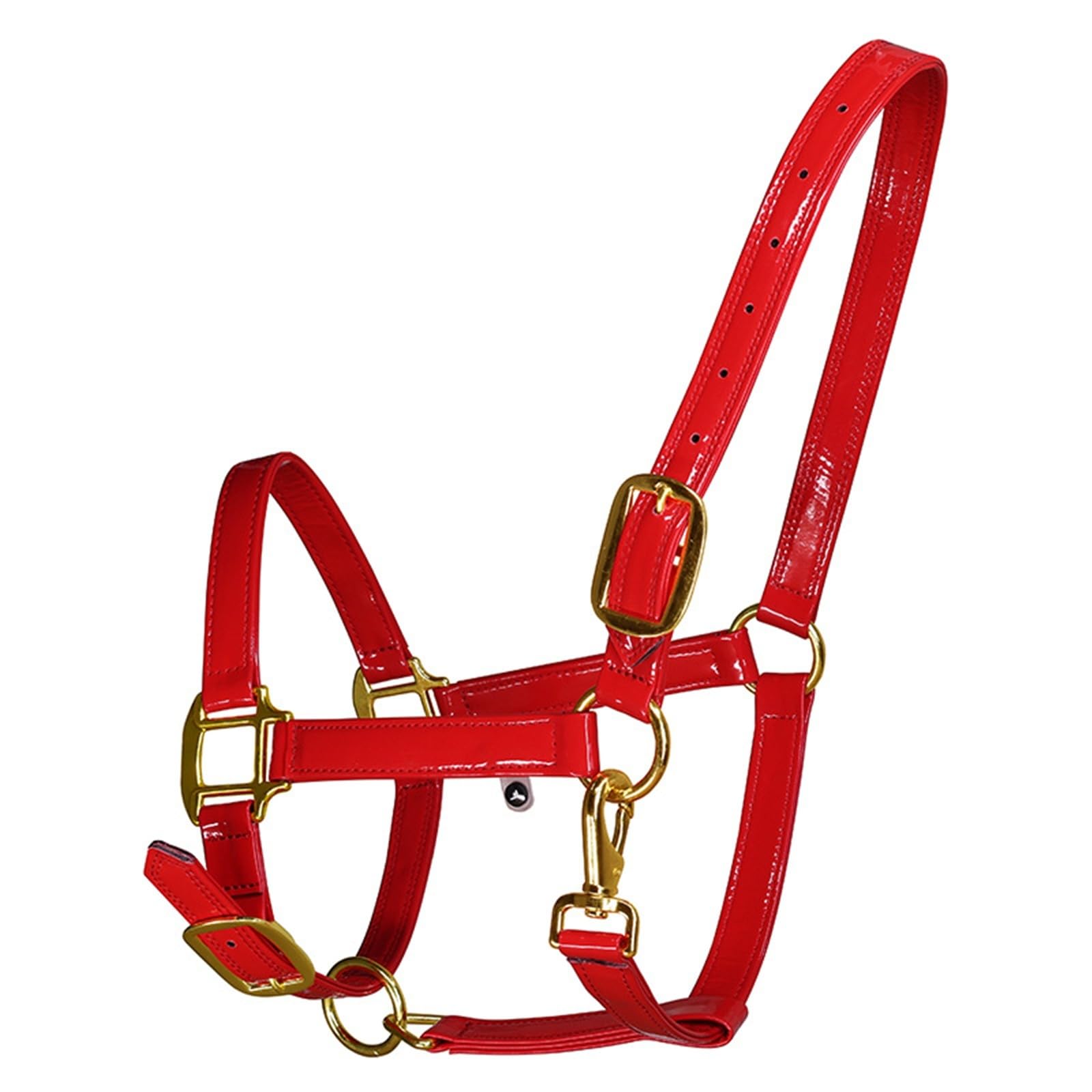 Halfter Für Pferde Leder-Pferdehalter, Reitausrüstung, Halsband, Pferdestall, Schutz(Black)