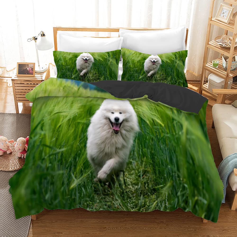 Housse de couette pour ado et enfant lit chien vert