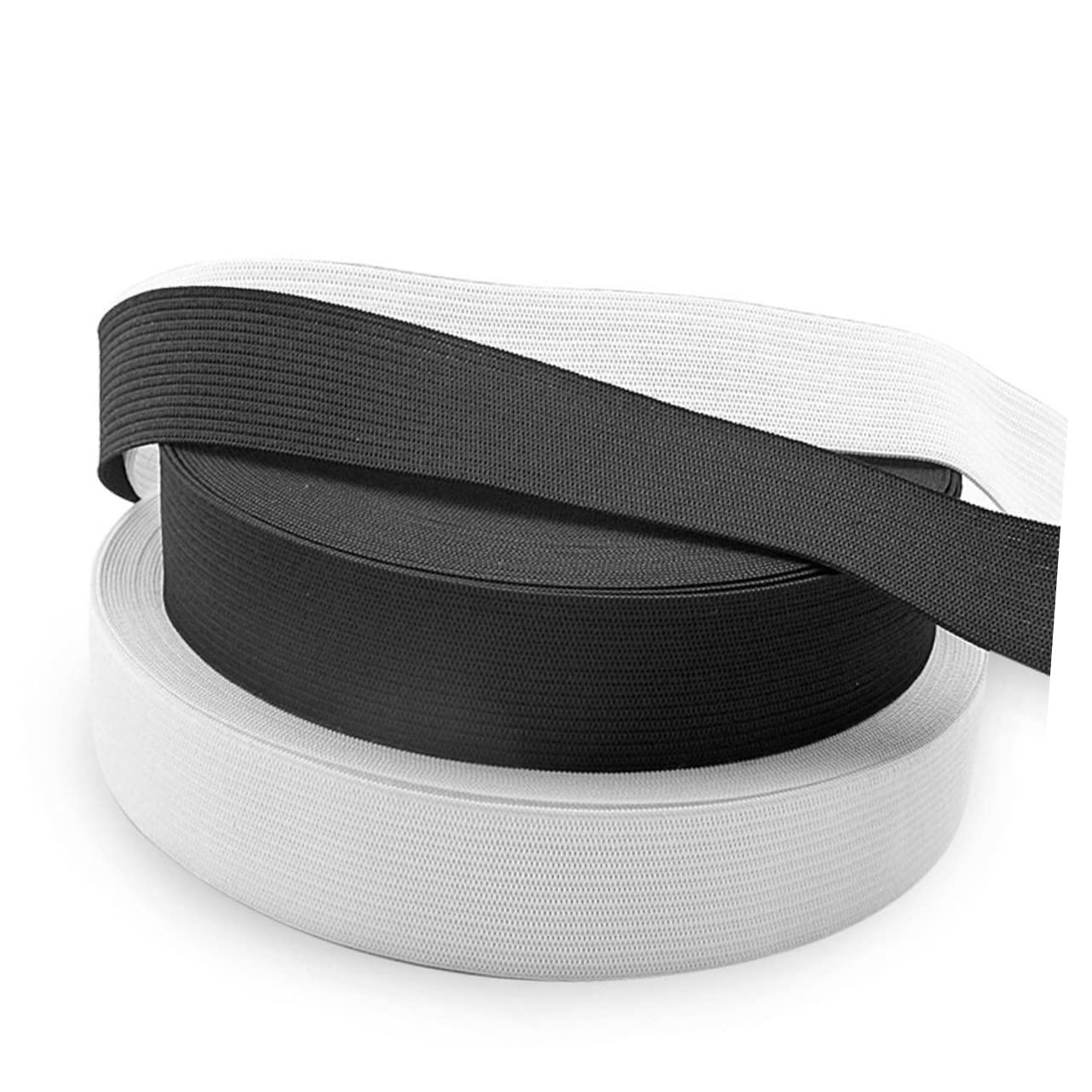 Płaska gumka do szycia Taśma paskowa o szerokości 3~60 mm, płaska taśma Dodatki krawieckie, tkaniny, krawiectwo(Black,4.5cmx5Metre)