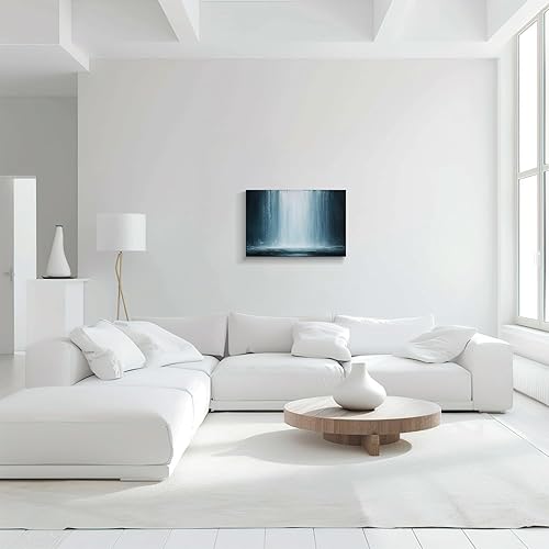 Miniatura 509 de Lienzo artístico para pared, pinturas de arte abstracto, fantasía azul, grafiti colorido sobre fondo blanco; decoración artística moderna para sala