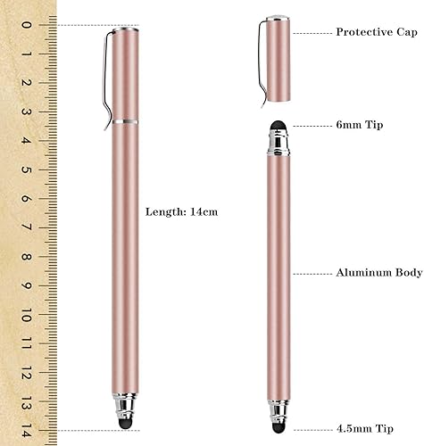 Miniatura 2 de Fonus Lápiz óptico rosa para teléfonos Galaxy A03s A13 A14 A23 A53 A54 5G  Lápiz táctil con punta de fibra de aluminio ligero L2V compatible con