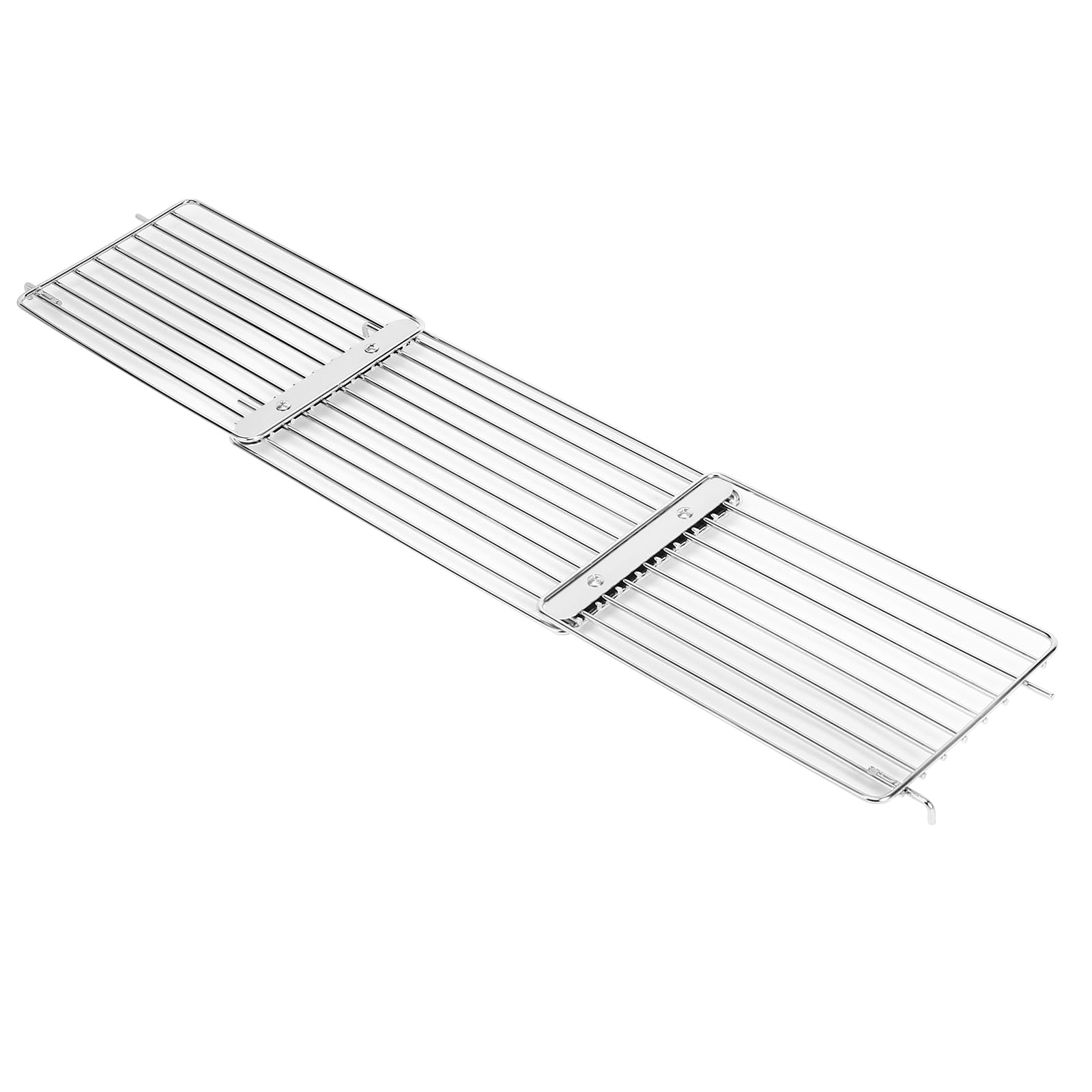 Denmay 40-94cm Universal Edelstahl Warmhalterost für Gas-/Holzpellet-/Grill-/Smoker-Grill, Verstellbarer Warmhalterost Ersatzteil für Weber, CharBroil, Nexgrill, Pit Boss, Verstellbare Länge