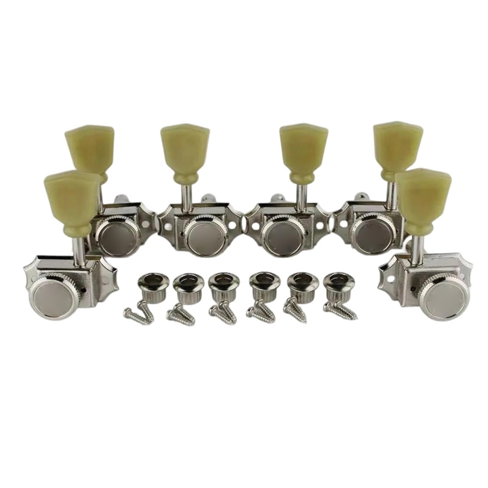Clavijas De Guitarra Eléctrica Vintage Con Cuerda Bloqueo 3R3L Clavijas Afinación Níquel/cromo(Nickel)