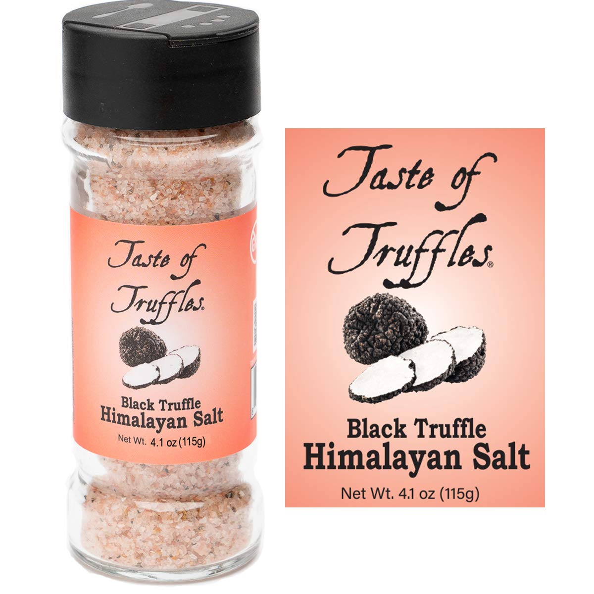 Black Truffle Himalayan Pink Salt, Burgundy Black European