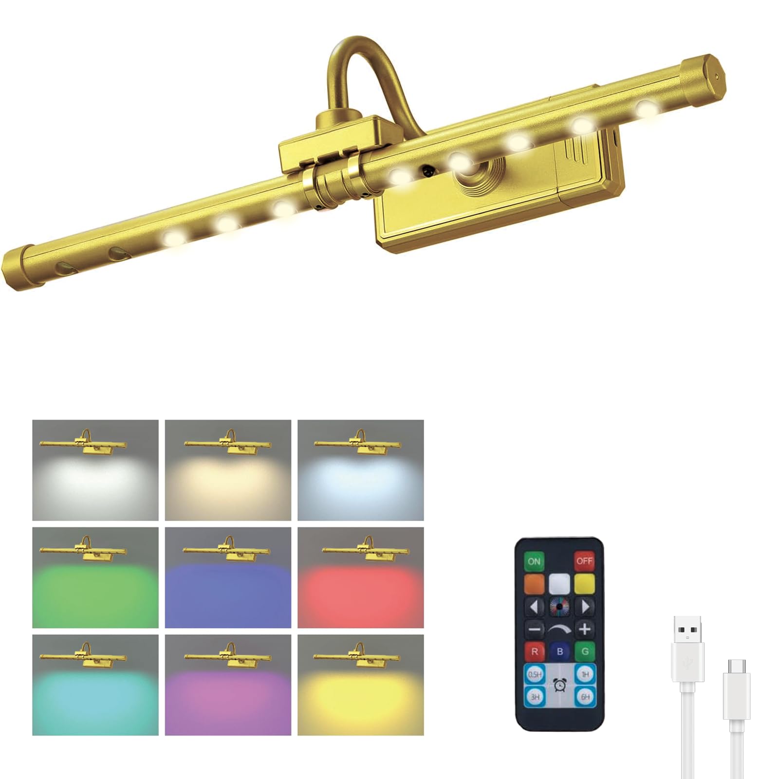 MIOBLUE Wireless Picture Light, Remote Control Picture Light with Dimmable, 16