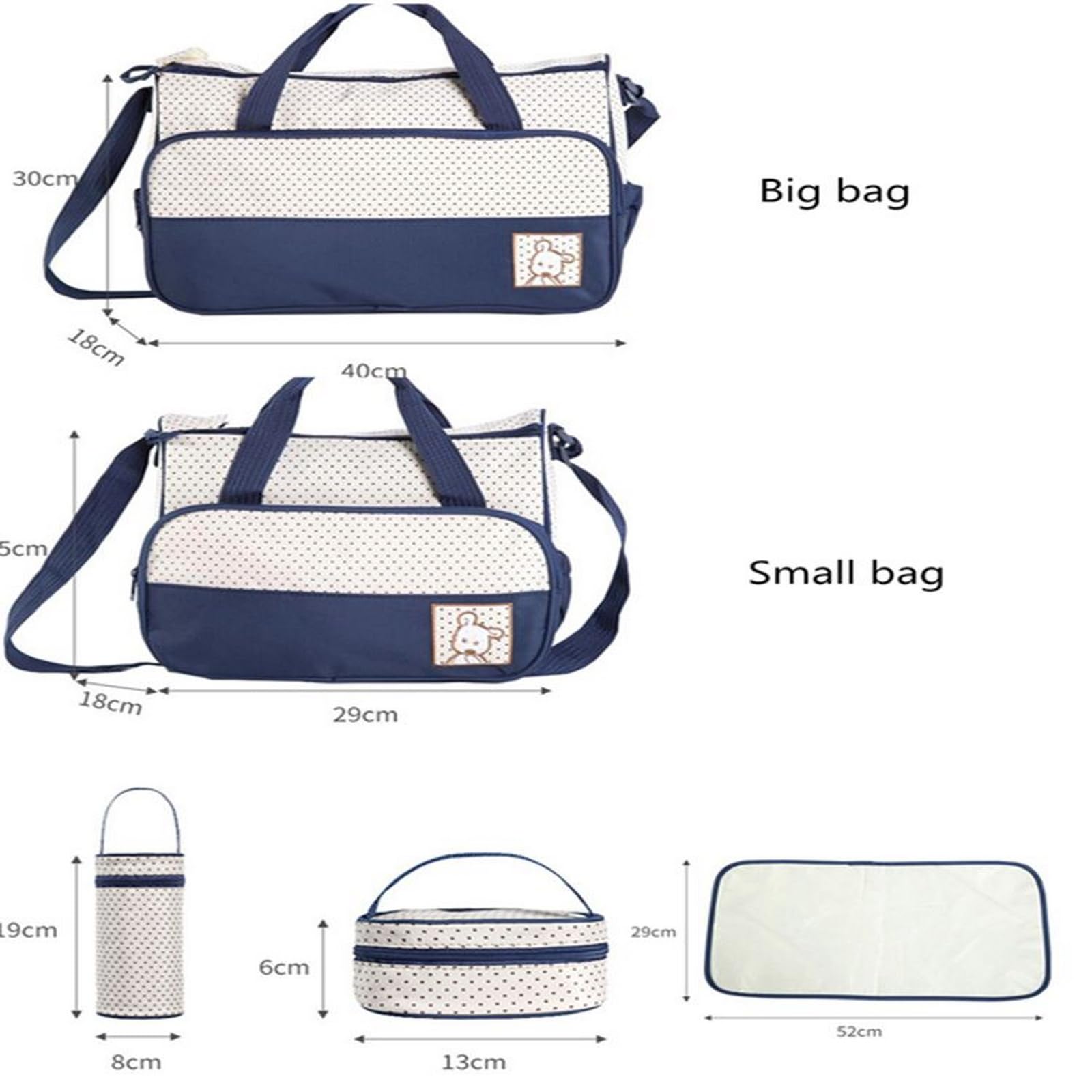 Packing Cubes Fünfteiliger Reisetaschen-Organizer, Seesack, Kuriertasche, Packwürfel, Organizer, Tasche, Kulturbeutel, Blau