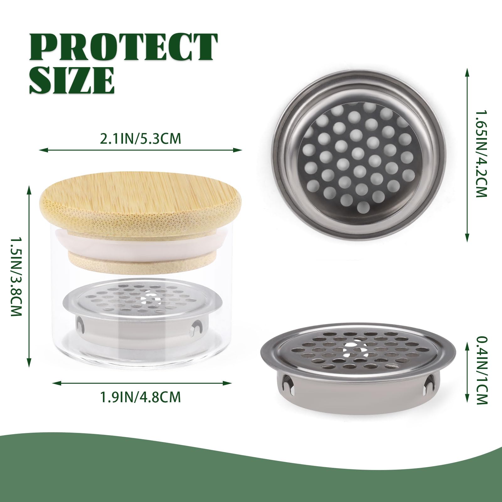 Diakey 4 Pack Acrylic Nail Brush Cleaner Dappen Dish with Lid, Mesh Layered Nail Art Brush Monomer Liquid Wash Cup Glass Removal Jar for Sequins Glitter Powder, 1.5in High