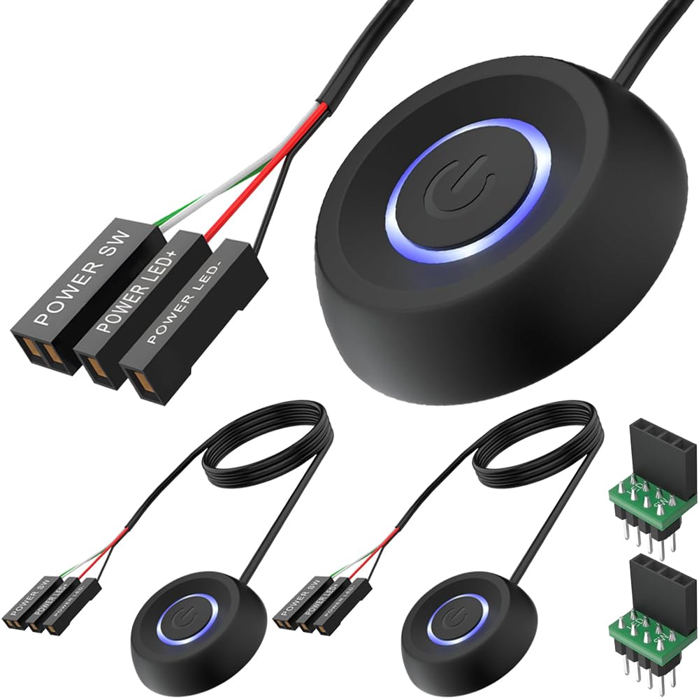 Amazon.co.jp: Xiatiaosann PC電源ボタンデスクトップコンピュータ
