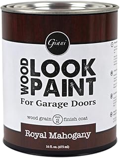 Giani Wood Look Paint for Garage Doors- Step 2 Wood Grain Finish Coat, Pint (Royal Mahogany)