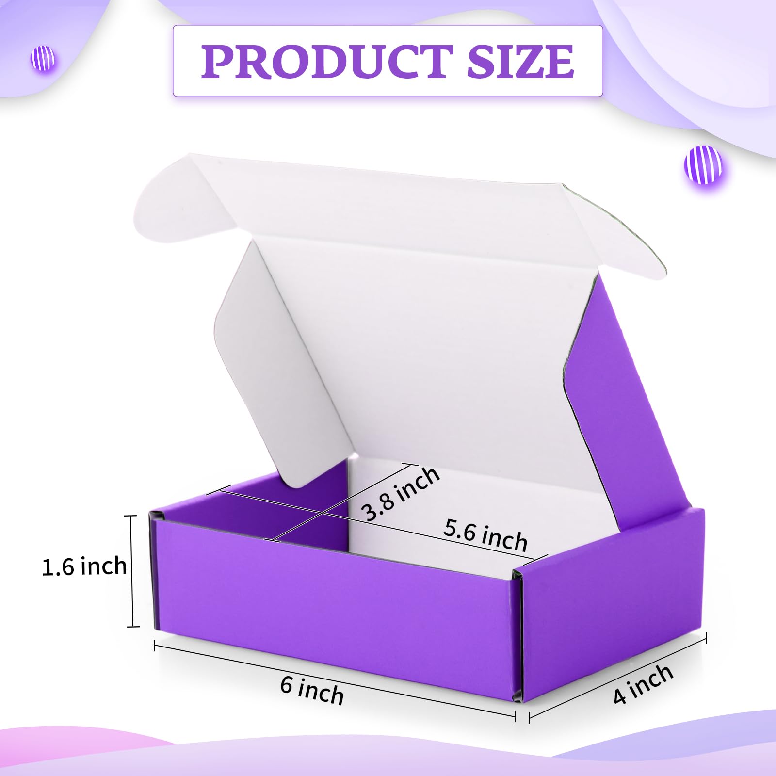 Cajas De Envío De 50 Cajas De Cartón: Cajas De Embalaje Moradas - Cajas