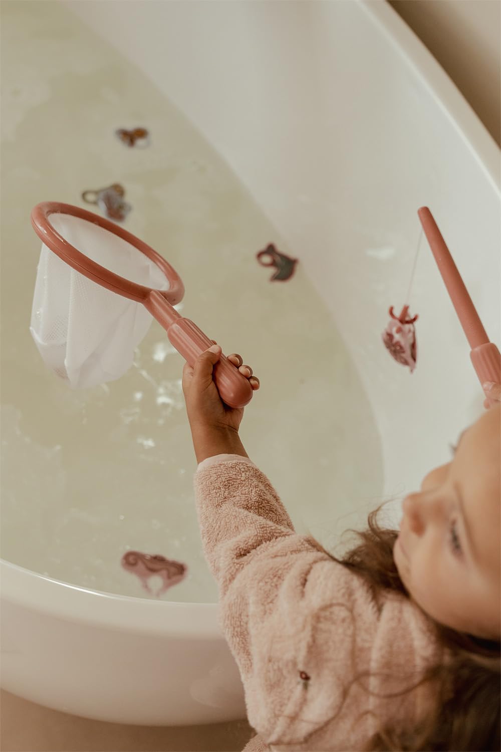 Little Dutch Gioco di pesca giocattolo da bagno per neonati, colore rosa