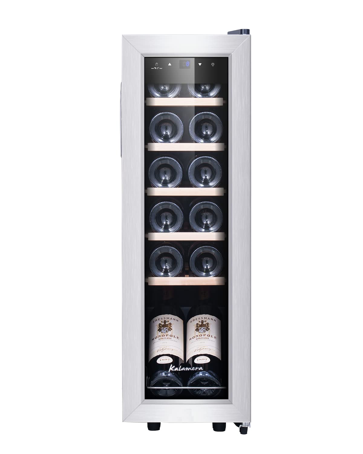 Kalamera Weinkühlschrank 12 Flaschen 35 Liter Kompressor 5-18°C KRC-35FCSS