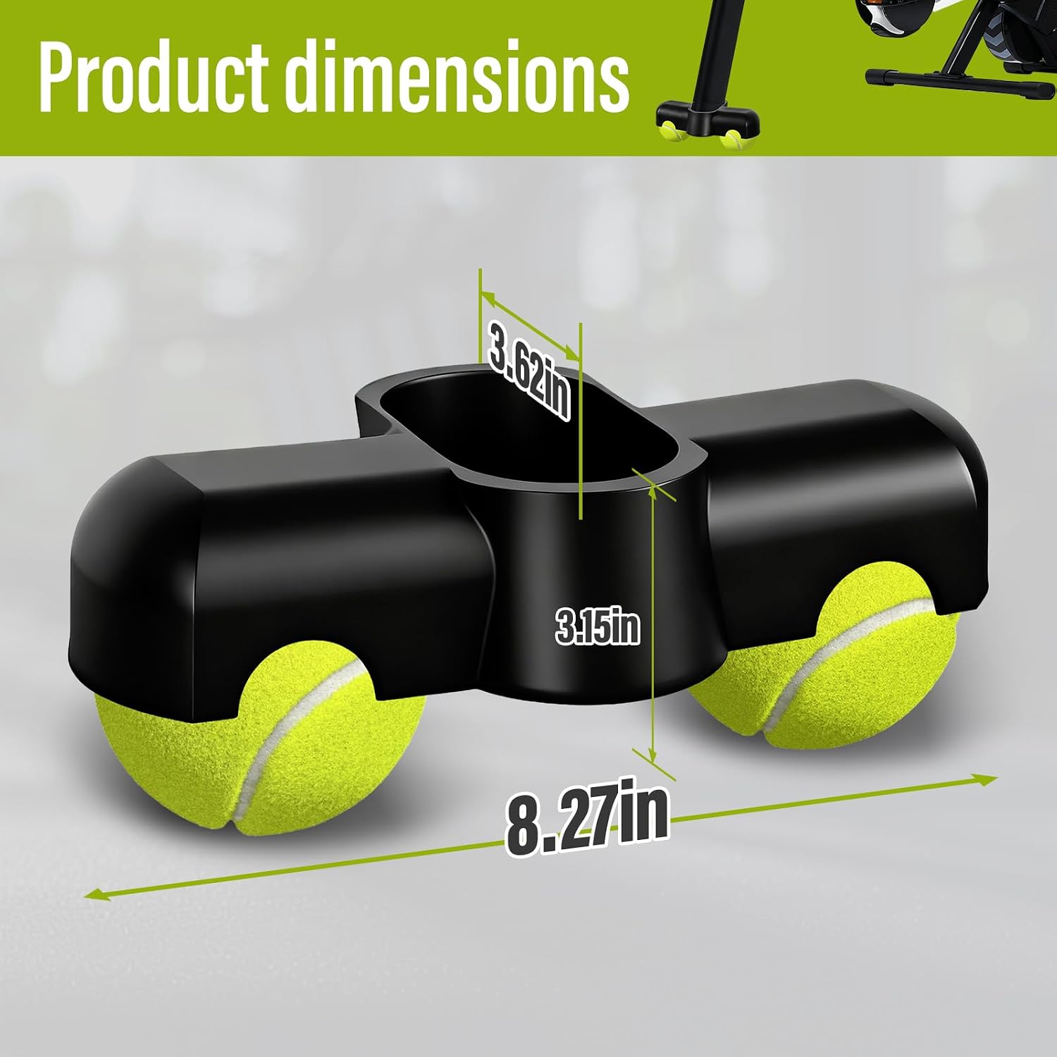 Bike Trainer Rocker Feet, Indoor Cycling Snap Rocker Feet, Indoor Cycling Accessories, Vibration Dampening Stability & Noise Reduction Kit for Smart Bikes
