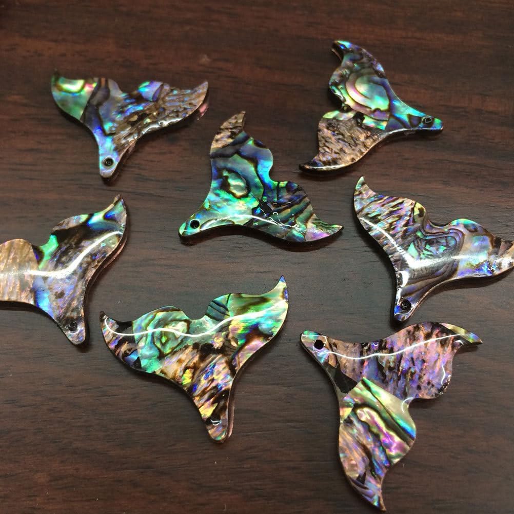 SUPVOX Abalone Shell Pendant Mermaid Tail Necklace Accessories Diy Craft Charms for Women Girls Jewelry Decoration 0.98X0.78In