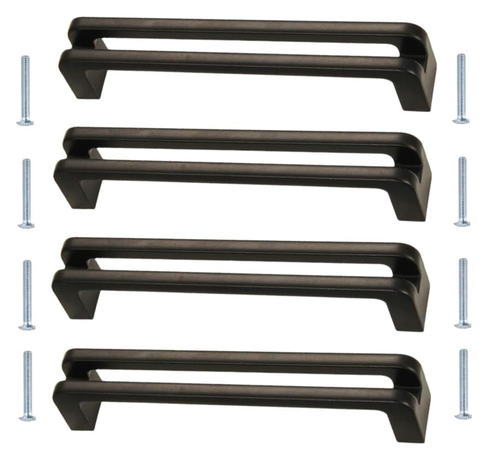 NLQCSXWEP Zinc Alloy Cabinet Bow Handle, Black Zinc Alloy Cabinet Handles Pack of 4 for Wardrobe Drawer Door Window(Hole Distance 128mm)