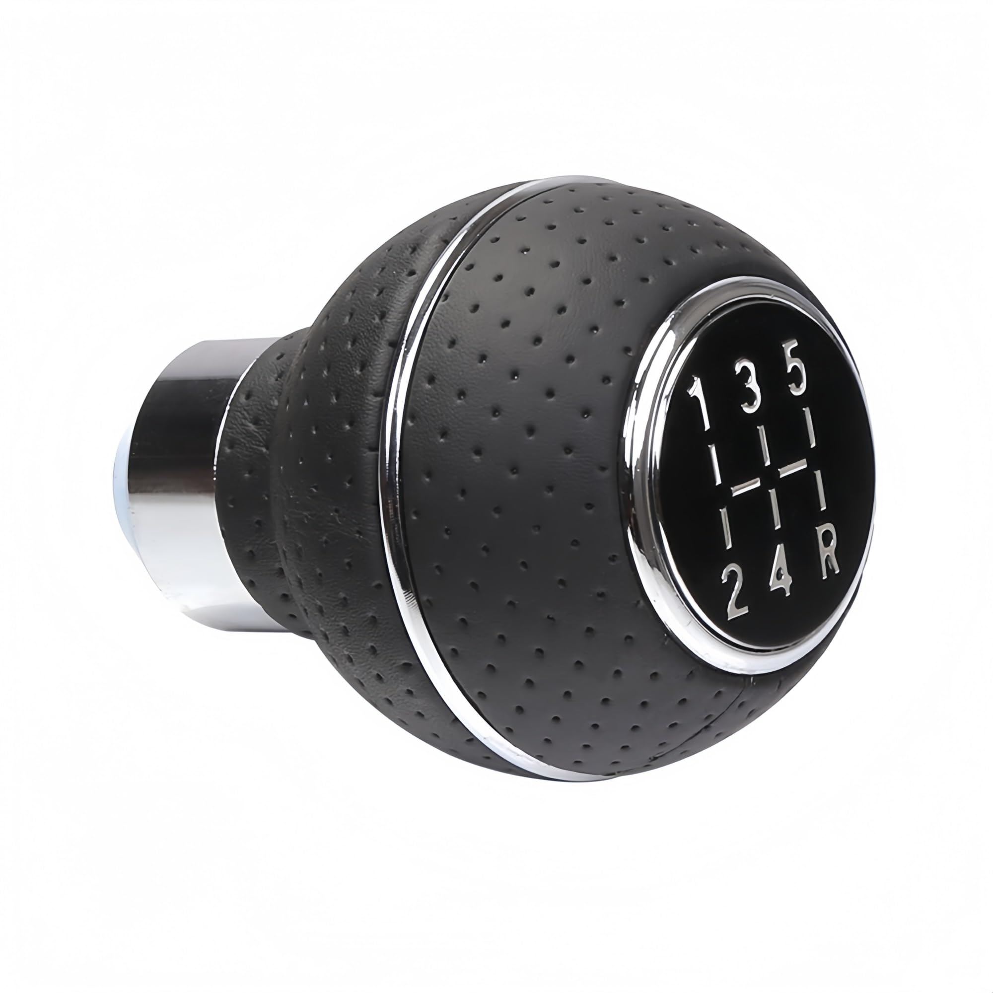 Grozzy Universal Shifter Handle 5 for Speed Universal Car Gear Shift Knob M8 M10 M11 M12 for Manual Transmission Level Lever(Silver)