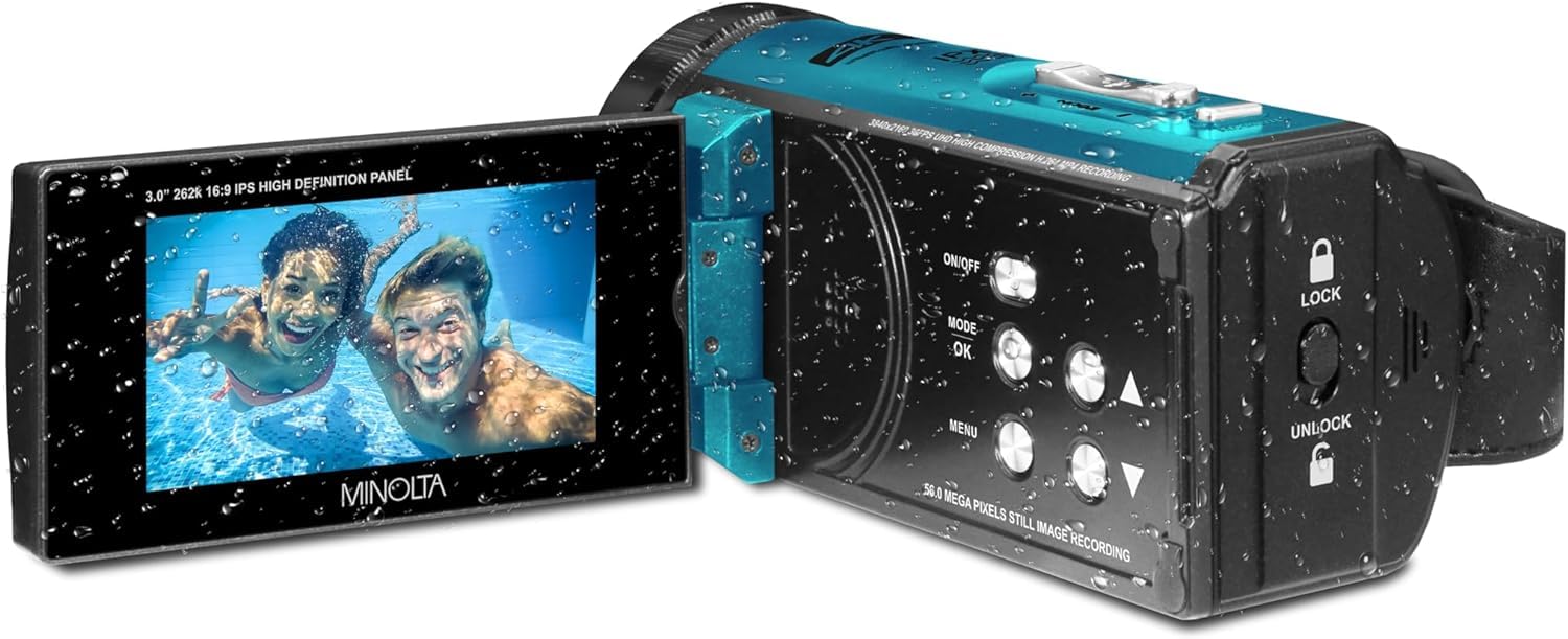 Minolta MN4K300WP 4K Ultra HD / 56 MP Waterproof Video Camcorder
