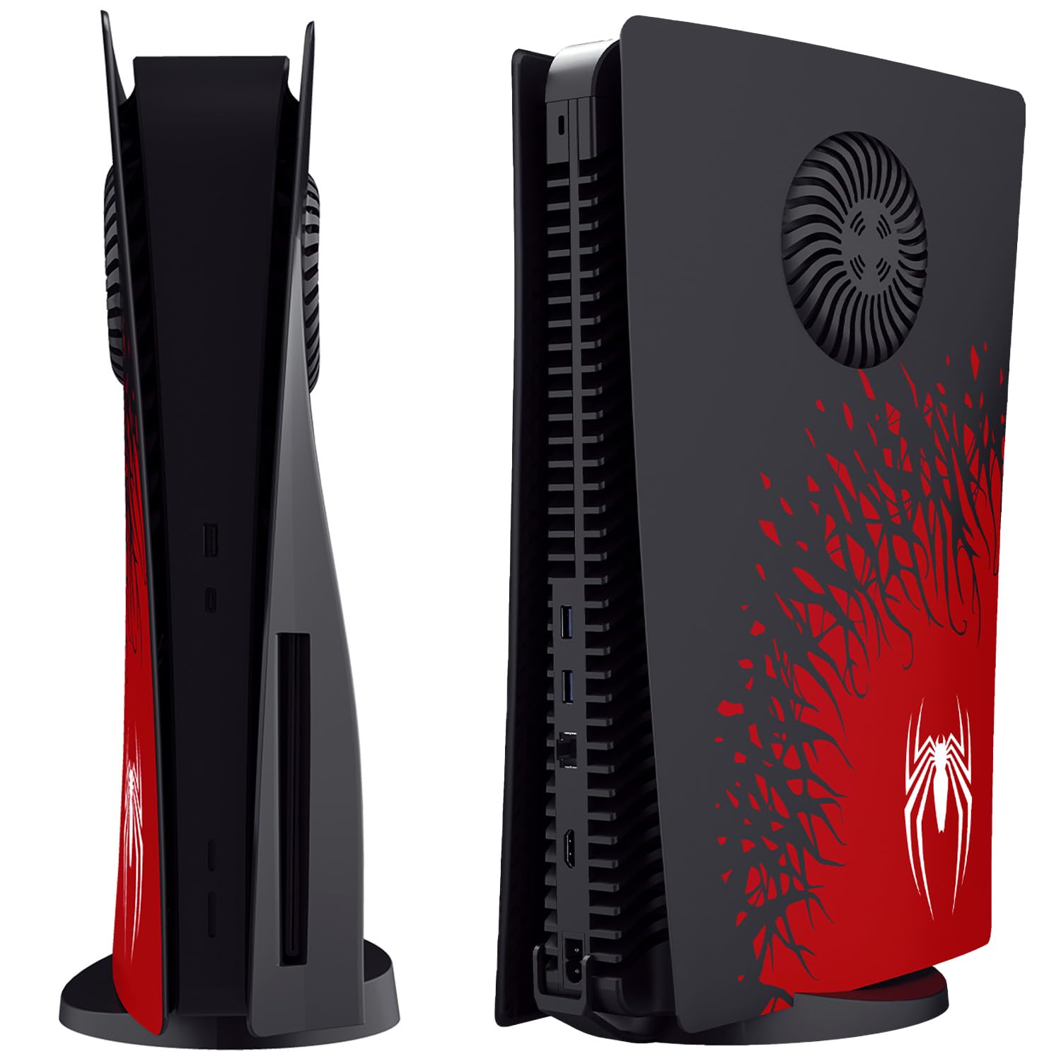 ElitePlay Spider - Piastra frontale di ricambio per PS5 con prese d'aria di raffreddamento, accessorio per Playstation 5 Disc Edition
