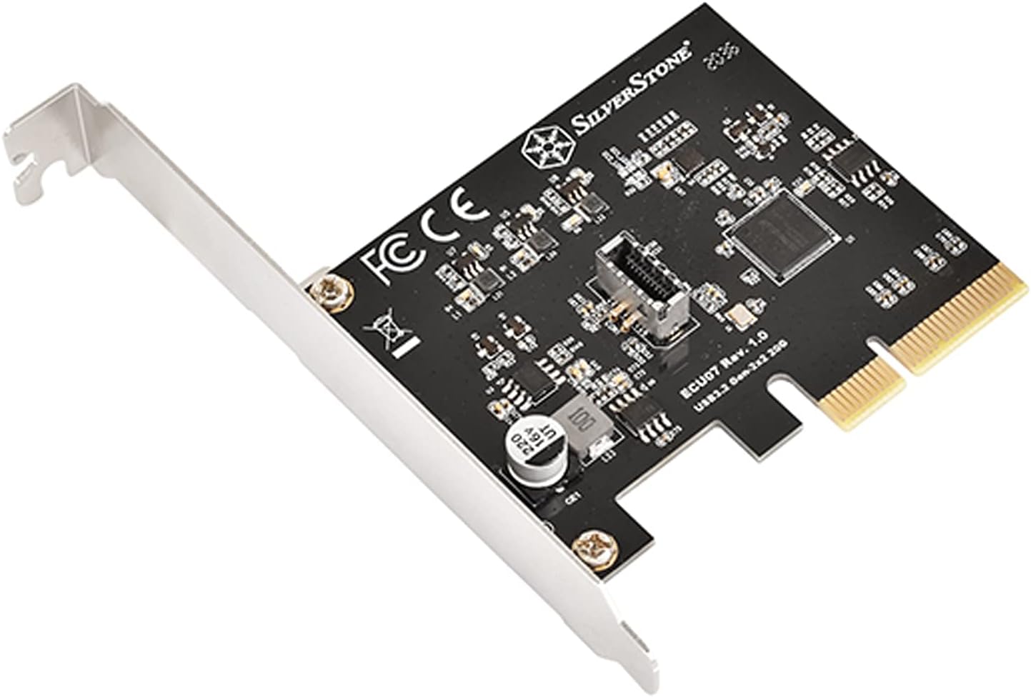 Silver Stone ECU07 SuperSpeed 20Gbps / USB 3.2 Gen 2x2 Internal Type-C Key-A PCIe Host Card SST-ECU07