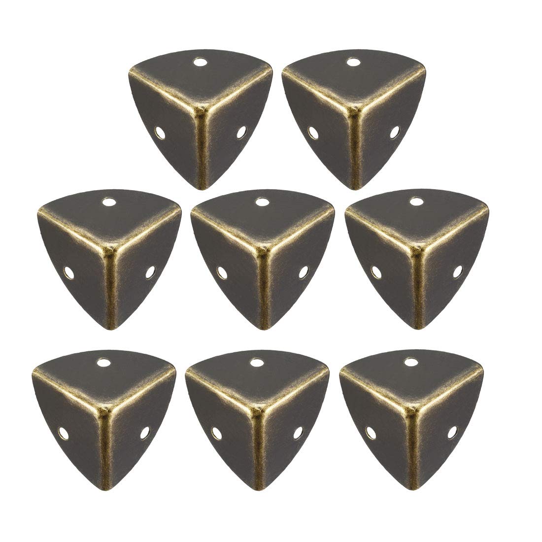 uxcell Metal Box Corner Protectors Wooden Box Edge Guard Protector 28 X 28 X 28mm Bronze Tone 8pcs