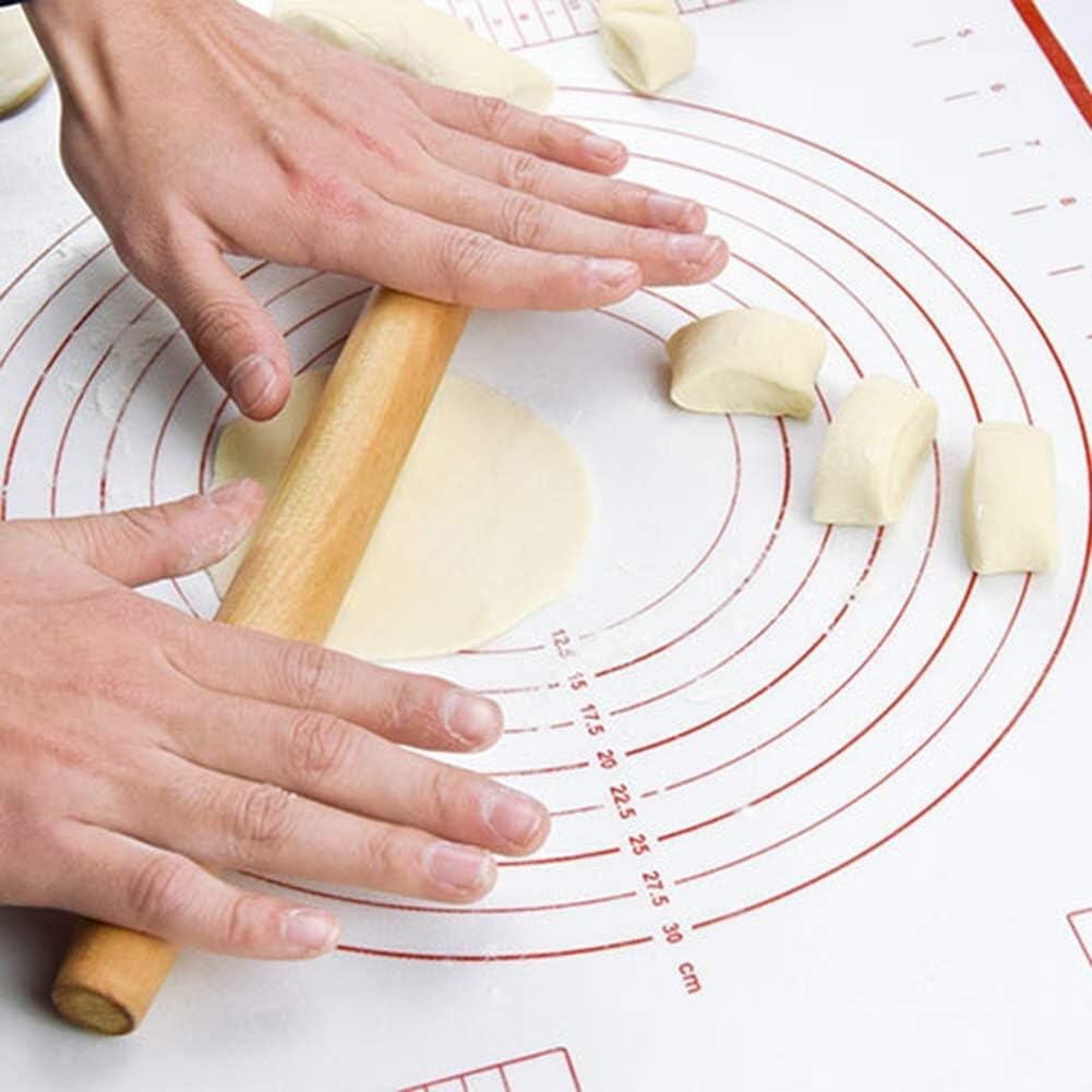 Silikon-Backmatte, Antihaft-Teigmatte für Gebäck und Brot, wiederverwendbares Backgeschirr-Pad für Küche und Kochen, ideal zum Rollen und Kneten von Teig