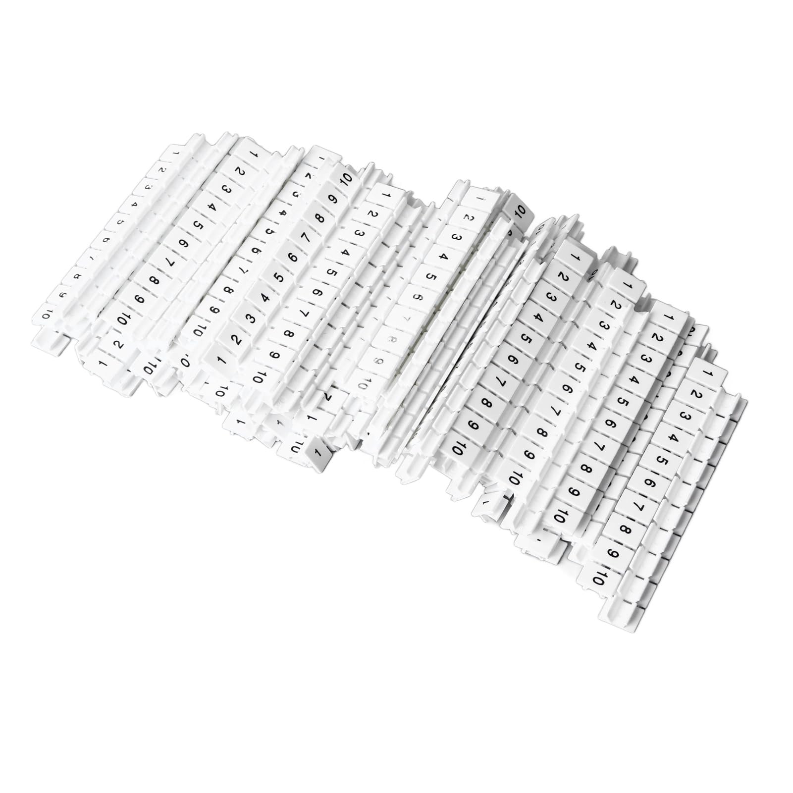 Étiquettes de Bornier, Bandes de Marquage de Borne 100 Pièces, Marquage Clair, Pratique, Durable, pour un Usage Industriel