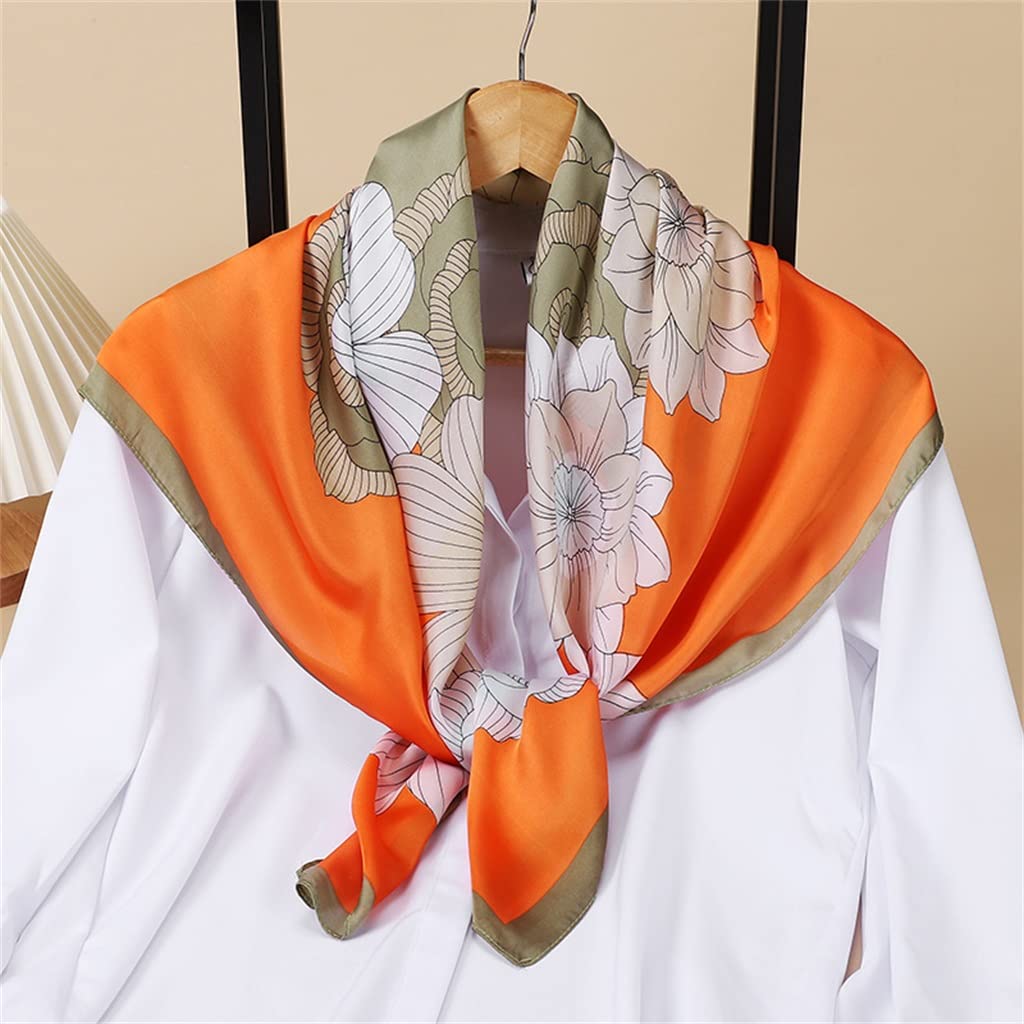 Bright Floral Silky Scarf  Belvedere Silk Scarf Floral Multicolor Bright Large Square  main image 4