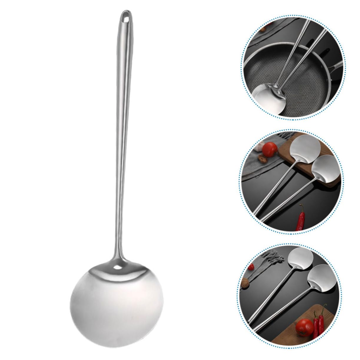 Amazon | 中華鍋シャベル 鍋用金属ヘラ アクセサリー お玉 フライ返し