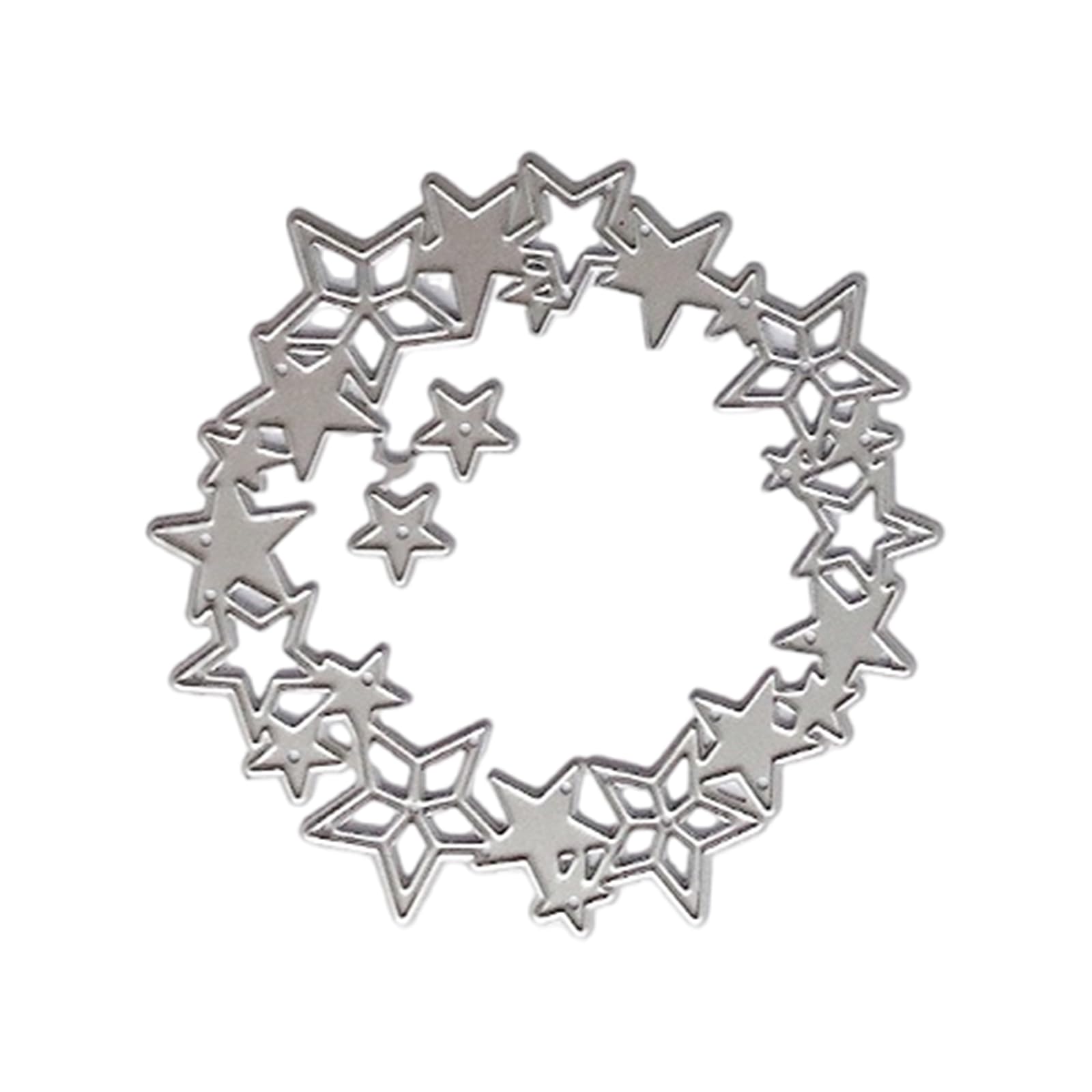 hogtnd Metal Cutting Dies Round Star Frame Embossing Stencils Photo Card Scrapbooking Decorations Cutting Dies Round Frame Die Cut