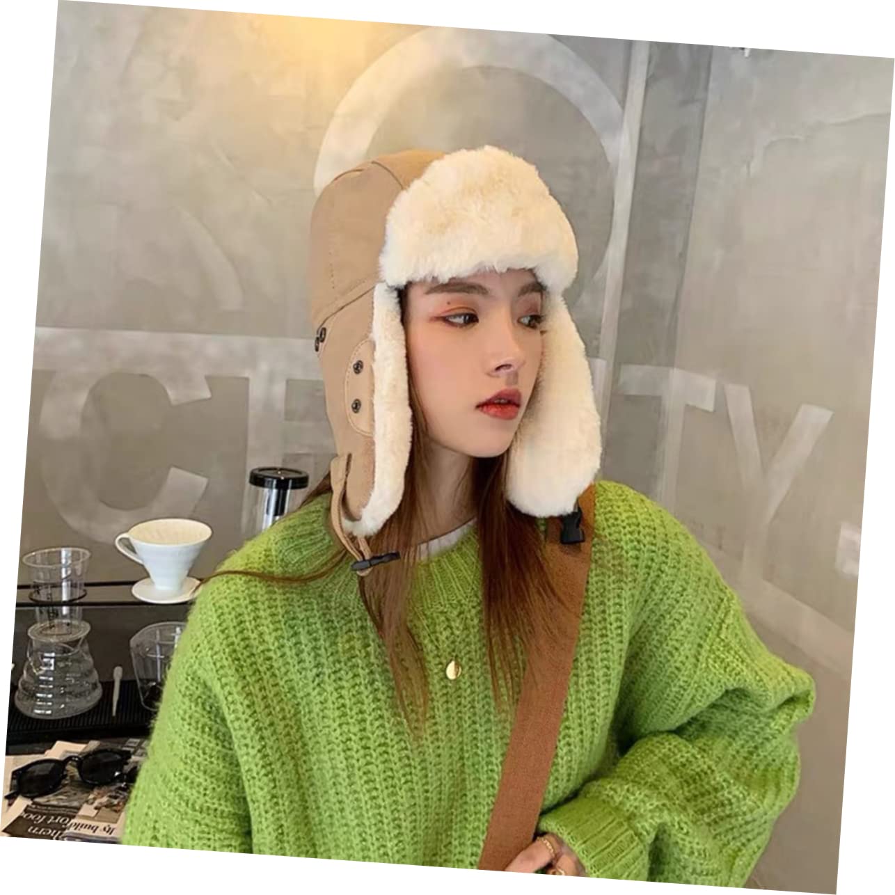 minkissy Gorro de Invierno para Gorro y Aislante con Protección para Orejas Resistente al Viento Color Amarillo Jengibre para Actividades al Aire Fríos