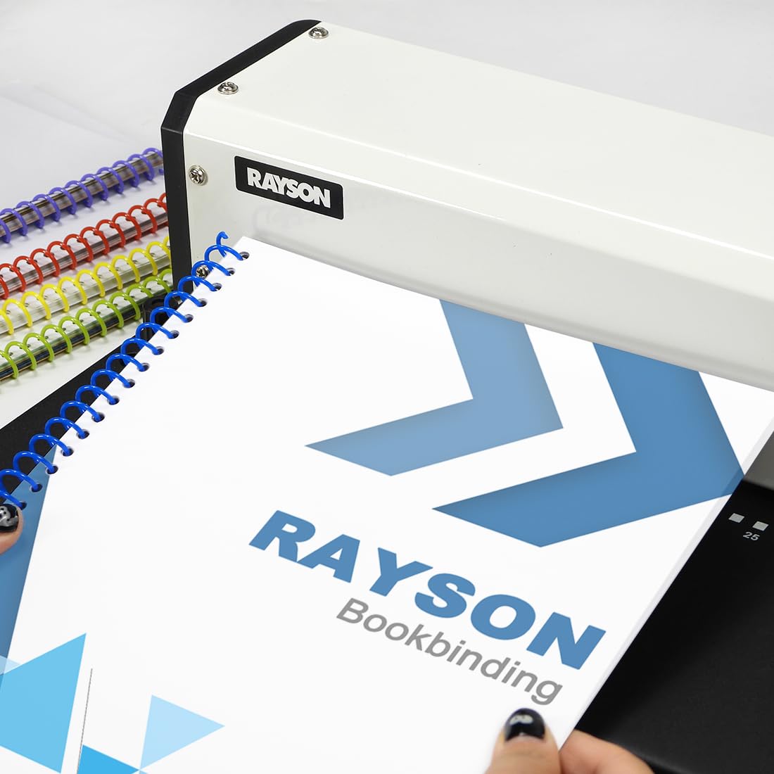 RAYSON Spirales en Plastique, 80 Feuilles, pas 3:1, 12,7 mm, Multicolore, A4, Lot de 100