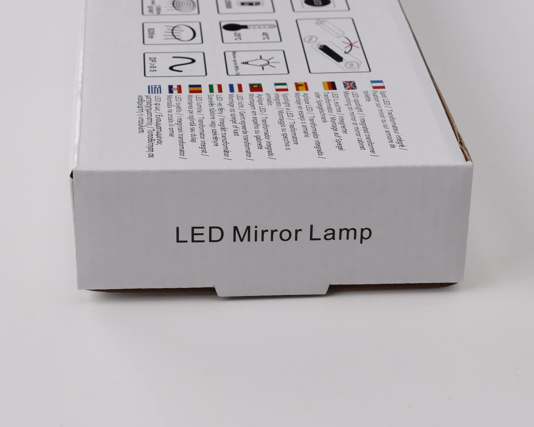 Lámpara LED de Espejo Baño,40 cm,820 lm,10 W,230 V Luz Natural 4000K,Montaje Triple de Acero Inoxidable, con Abrazadera para Espejo,Mueble o Pared (400 mm)