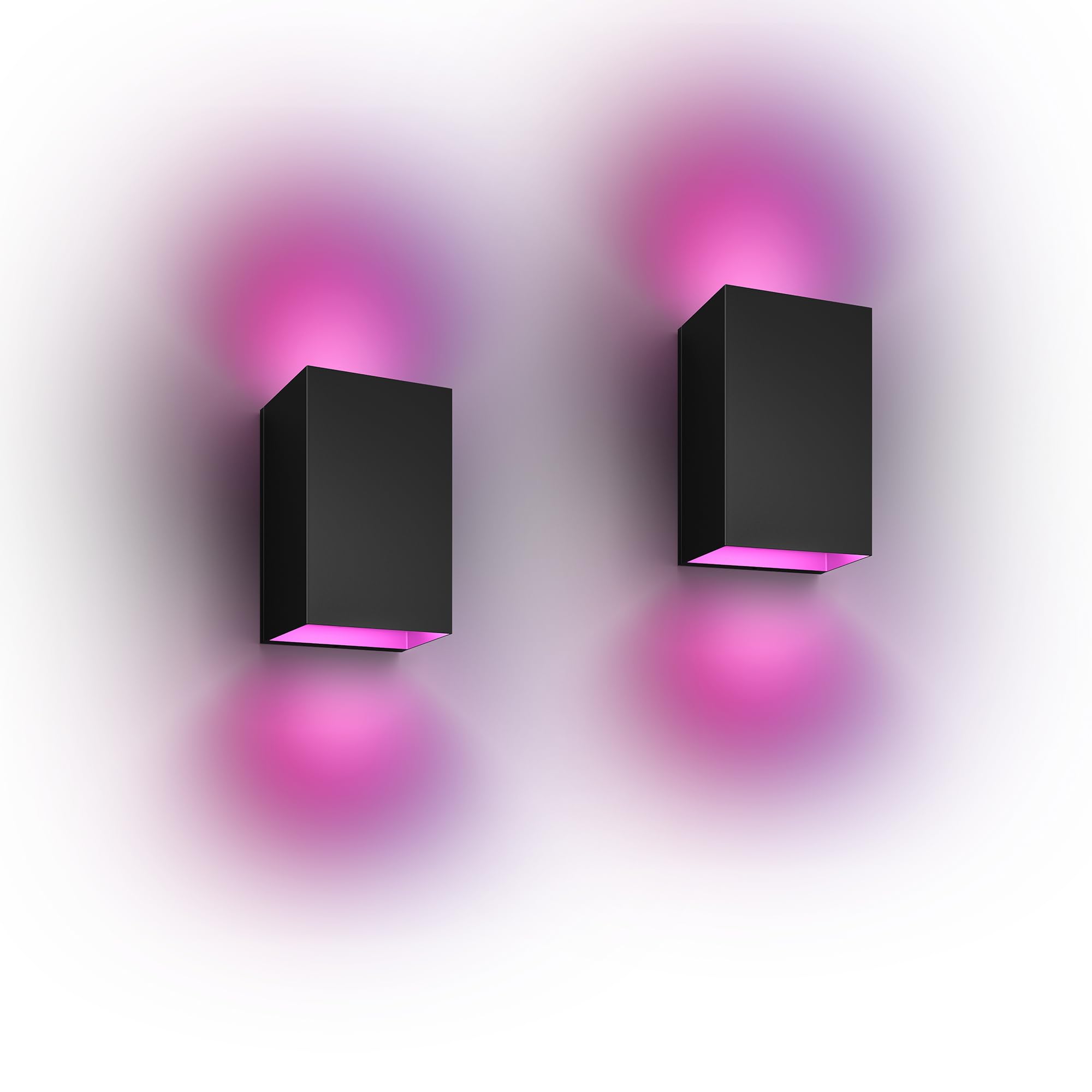 Philips Hue Hue Resonate White And Colour Ambiance Smart Outdoor Wall Light Twin Pack Black