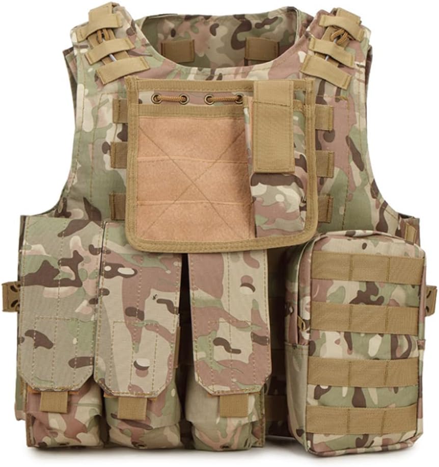 MOLLE RRV Assault Combat Vest with pouch/Traning Protective Security Vest for Tactical Hunting Airsoft Outdoor