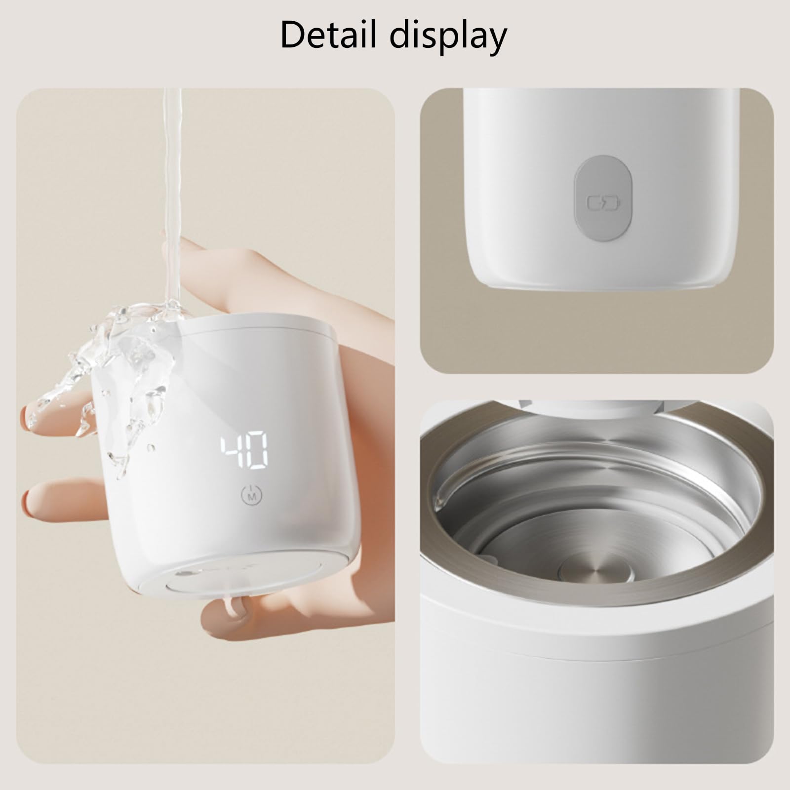 Chauffe-biberon compact avec couvercle de protection inclus - Chauffe-lait pour bébé
