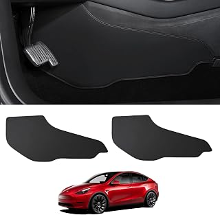 BASENOR Center Console Side Anti-Kick Mats for Tesla Model 3 2017-2023 Waterproof & Dust Resistant Protector Cover Leather Pad Model 3 Interior Accessories 2PCS
