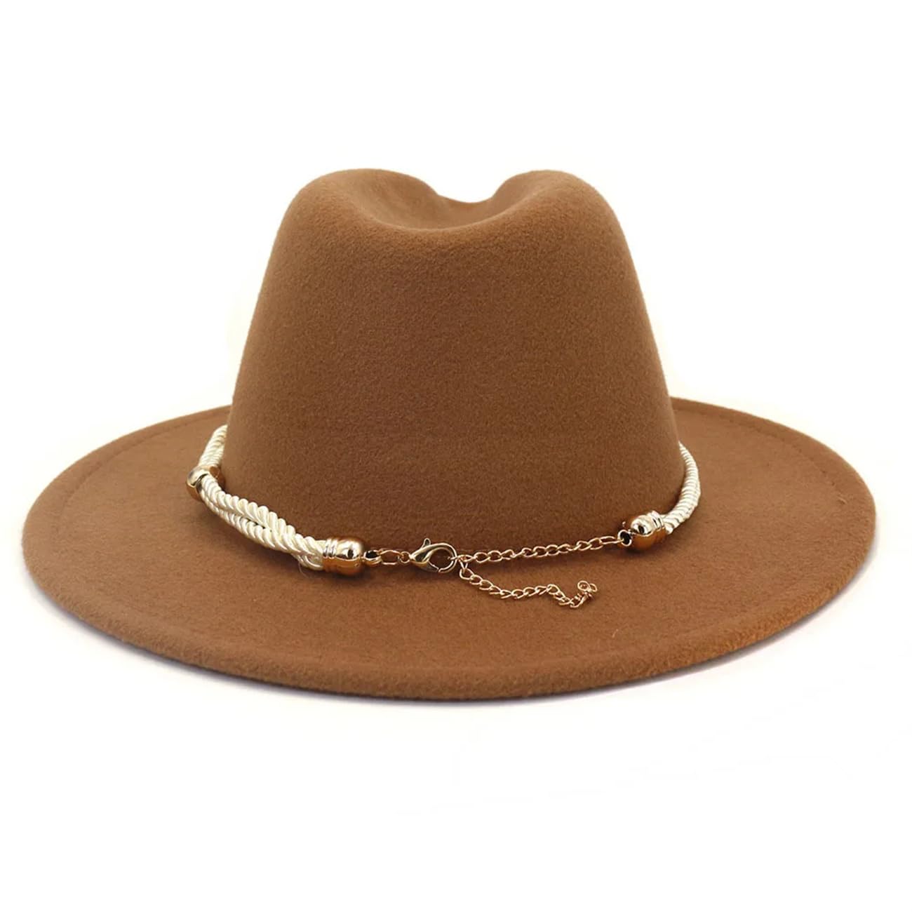 Cappello da donna in feltro Fedoras Autunno Inverno Big Brim Lady Vintage Chiesa Jazz Cappelli