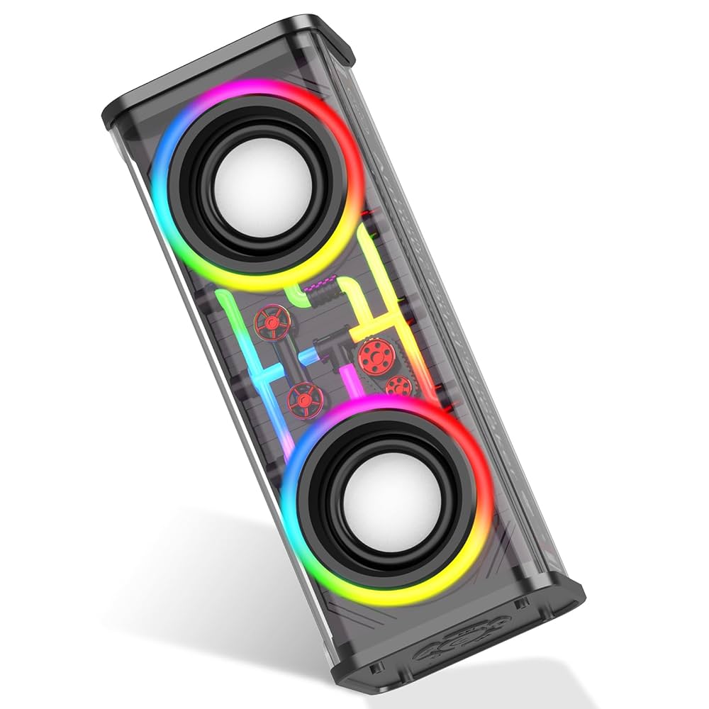 wireless speaker❤️ Ortizan Głośnik Bluetooth ze Światłem - Przenośny Box