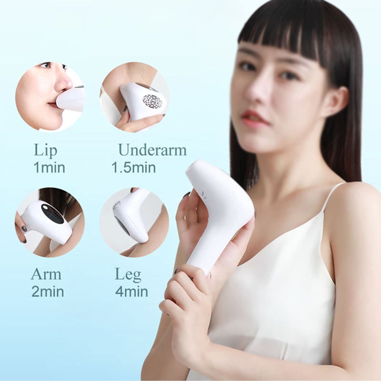 Dispositivo de depilación IPL Dispositivos permanentes Depilación 900.000 pulsos de luz Indoloro De larga duración para hombres y mujeres, cuerpo, cara, zona de bikini,B