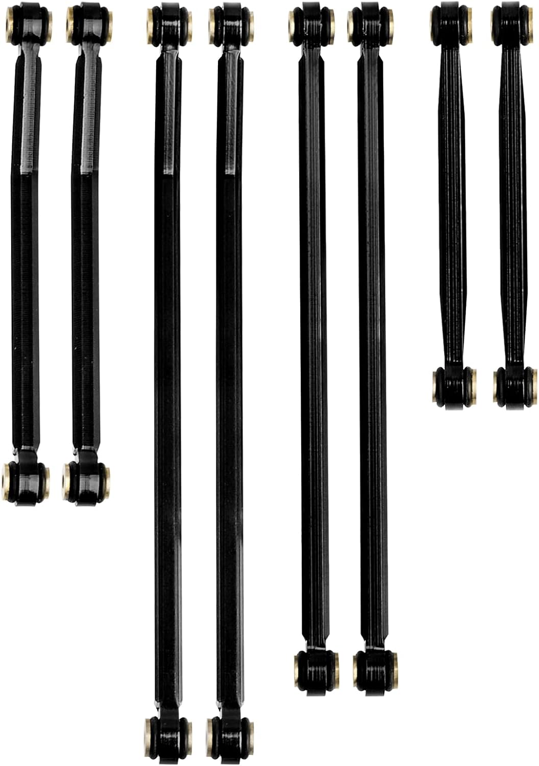 High Clearance Front Links Set for Axial SCX24 Gladiator AXI00005, 8PCS (Black)