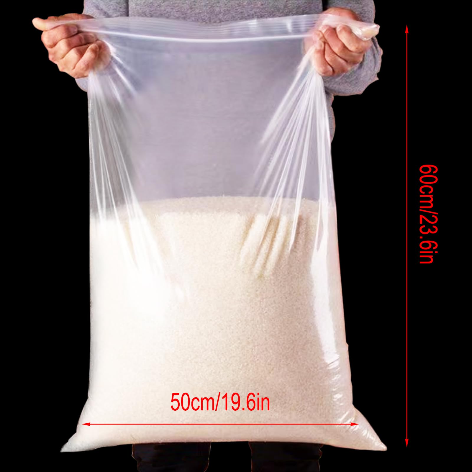 DITK-U 20pcs Large Travel Clothes Storage Bags - Clear Seal Waterproof Luggage Organiser for Coats & Bulky Clothes - 50 x 60 cm - Image 2
