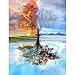 Puzzle Four Seasons Arbre Adultes en Bois Série Coloré Éducatif 500/1000/2000/3000/4000/5000/6000 Pièces Cadeaux Décoration 0801 (Size : 3000 Pieces)
