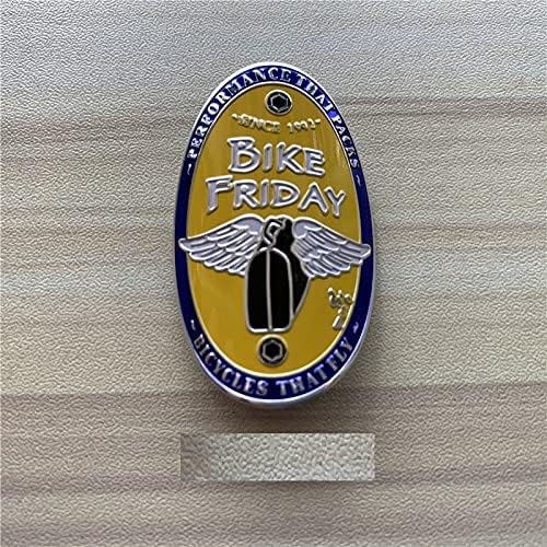 DZWYA 折りたたみ自転車フロントフレームサイクリングアクセサリーエンブレムバイク用2ピースバイクヘッドバッジアルミデカールステッ