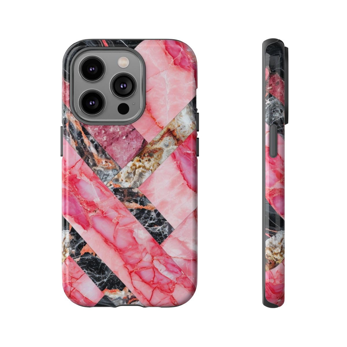 Coque résistante iPhone 14 Pro marbre brillant antichoc - 5