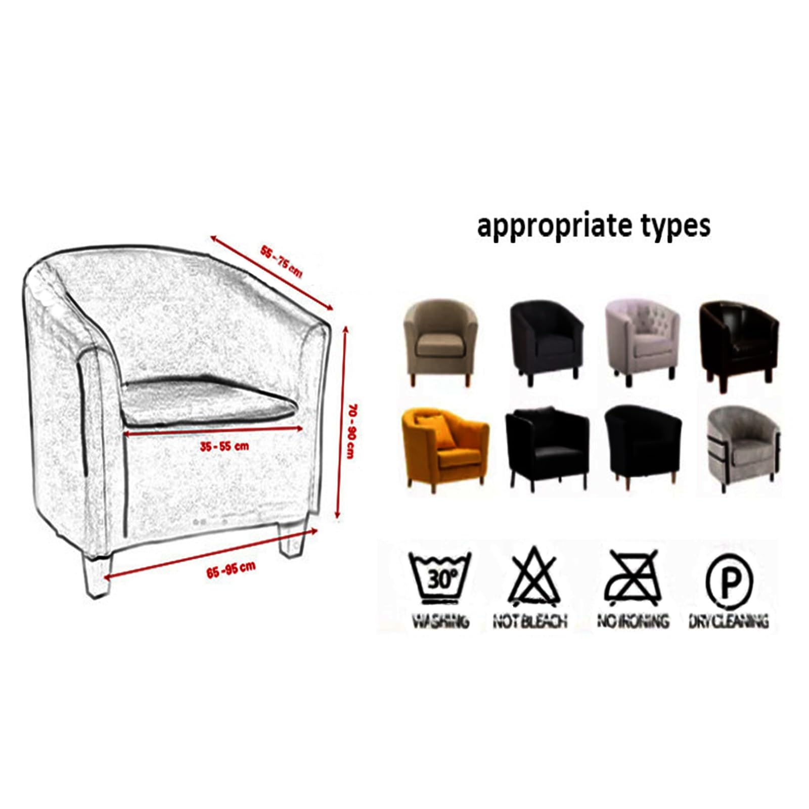 Pokrowce na fotele, dzianinowe pokrowce na krzesła kubełkowe o wysokiej rozciągliwości Miękkie pokrowce na krzesła klubowe Pokrowiec na krzesło wannowe (Color : French orange, Size : 2)