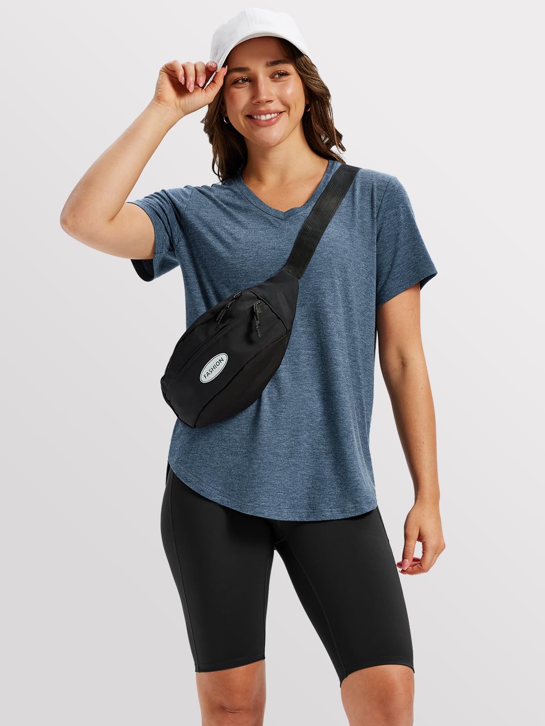 4 Pack V Neck T Shirts for Women Short Sleeve Shirts Basic Casual Tees Loose Fit Plus Size Tops Plain Summer Clothes