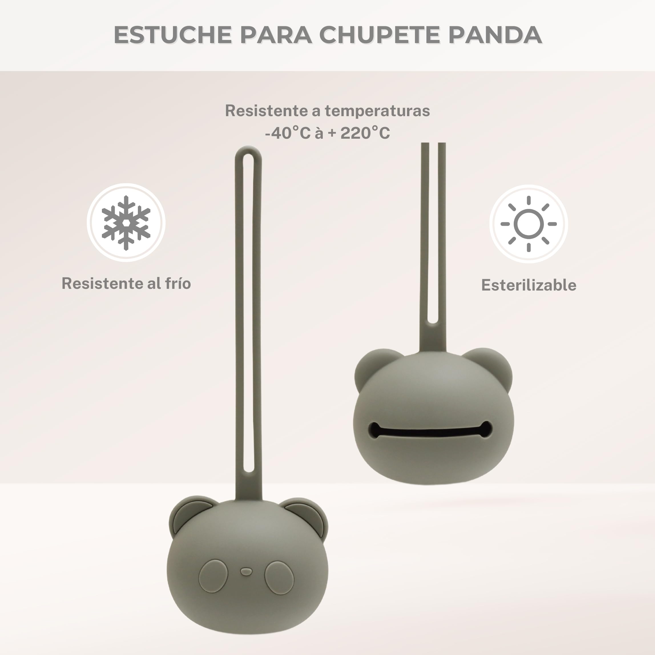CAJA porta chupetes bebe set 2 caja chupete silicona sin BPA almacenamiento higienico diseno panda accesorio bebe regalo recien nacido canastilla primera puesta bebe
