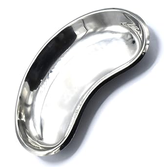 AAProTools Kidney Tray Stainless Steel X-Large Size 12 Inch Kidney Shaped Emesis Basin Surgi Tray