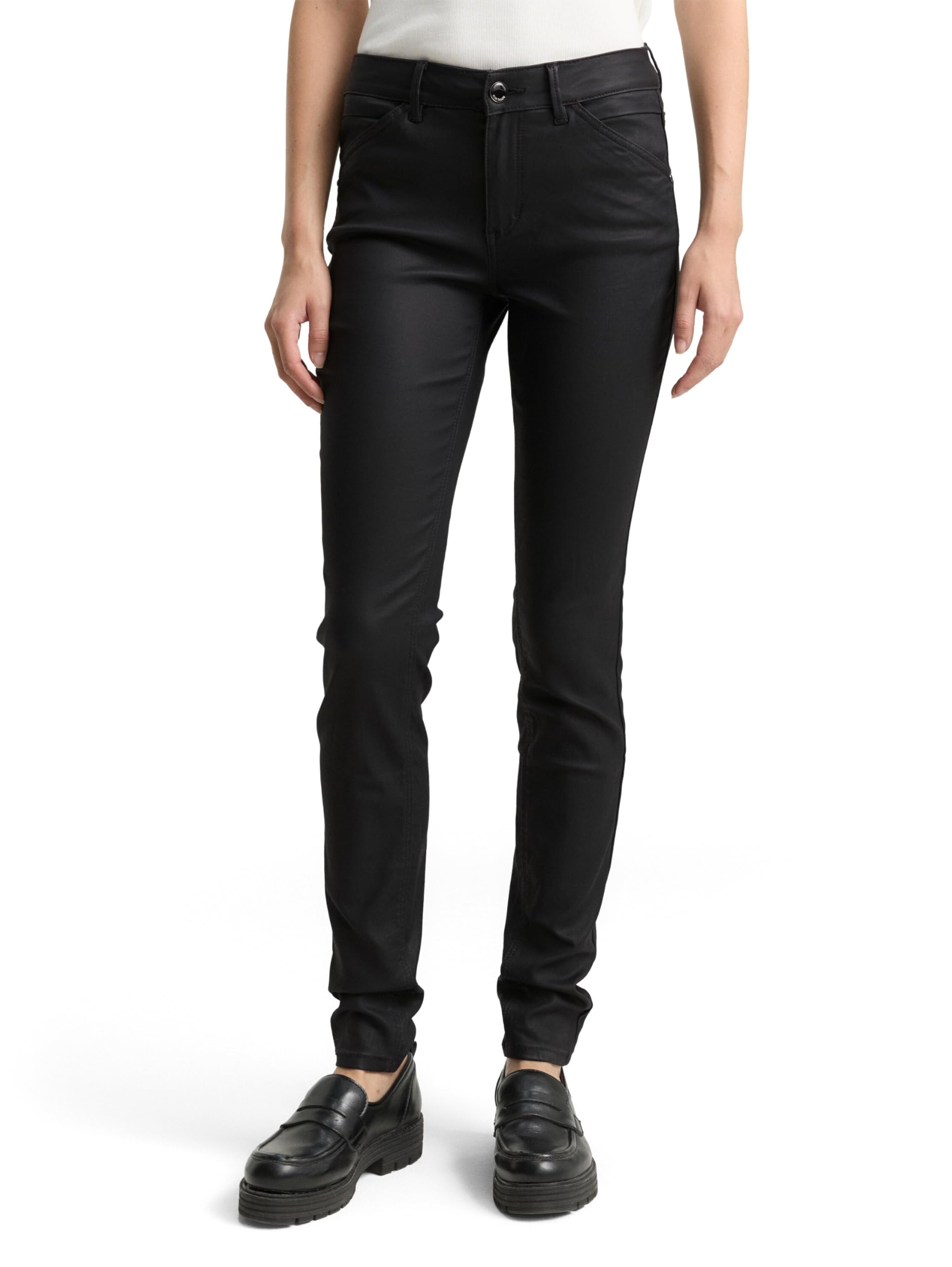 Tom Tailor Damen Coated TTLUCIE Skinny Jeans 1047856