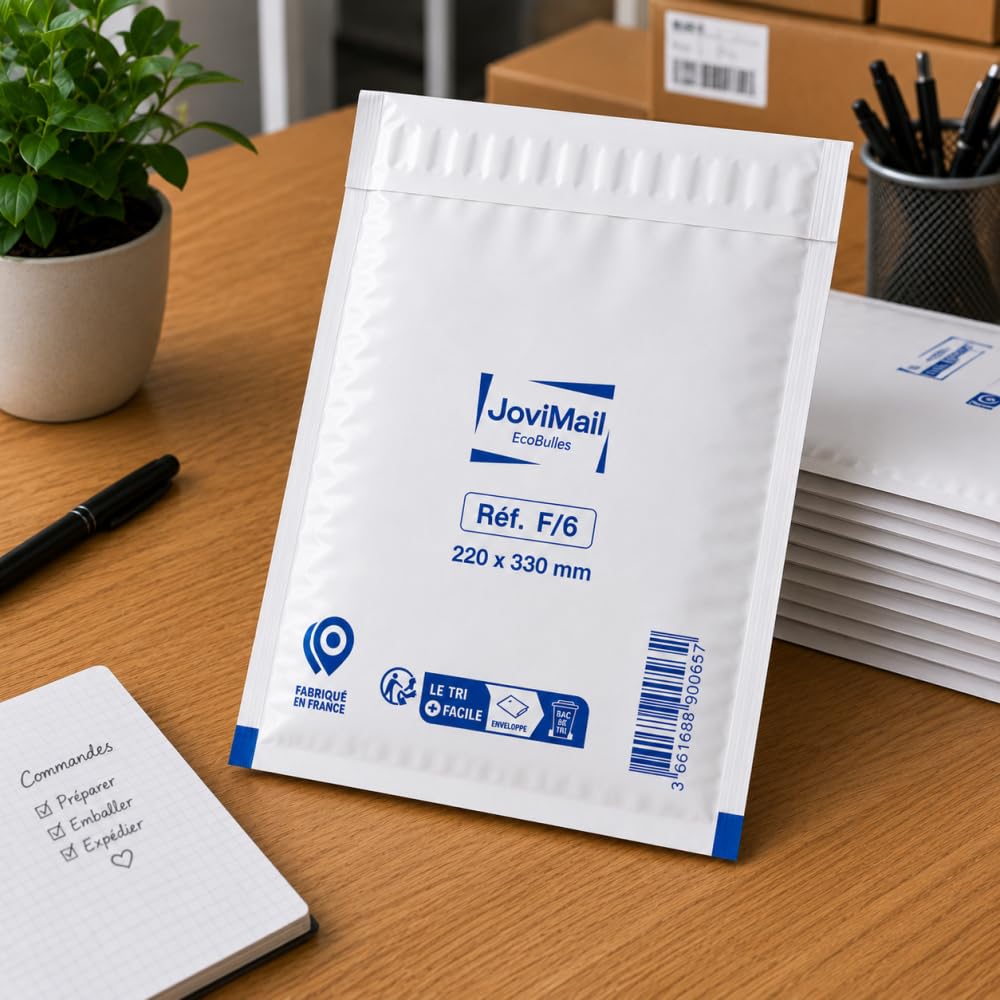 Luftpolsterumschläge, weiß, F/6, 220 x 330 mm, Luftpolstertaschen, mit Klebeverschluss, 100 Stück, für professionellen Versand